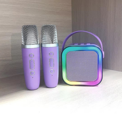 Mini Karaoke Speaker with Wireless Mics
