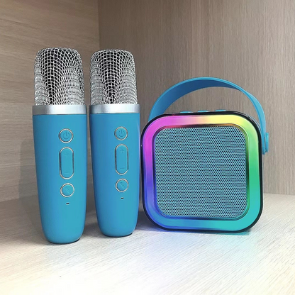 Mini Karaoke Speaker with Wireless Mics